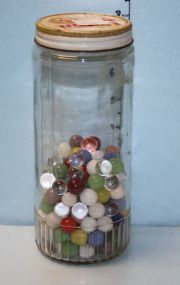 Jar of Multi-colored Marbles