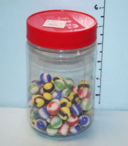 1/4 Jar of Multi-colored Marbles