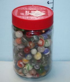 Jar of Multi-colored Marbles