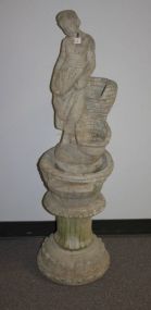 Concrete Figure of Lady with Two Pots