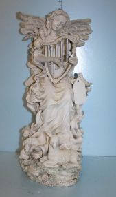 Resin Angel with a Harp