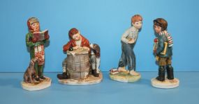 Four Norman Rockwell Figurines