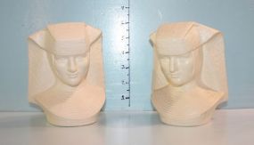 Pair of M.I. Hummel Bust with Signature Skrobek 1967 by Goebel