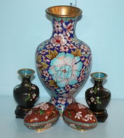 Five Pieces of Cloisonne