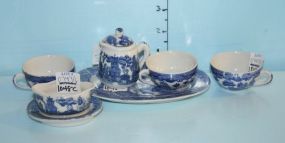 Made in Occupied Japan Blue and White Miniature Tea Set
