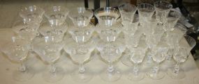 Set of Twenty-Three Val St. Lambert Glassware