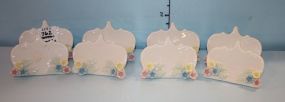 Set of Eight Porcelain Place Card Holders