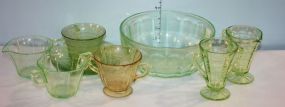 Ten Pieces of Depression Glass