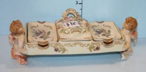 Porcelain Smoking Set with Floral Design