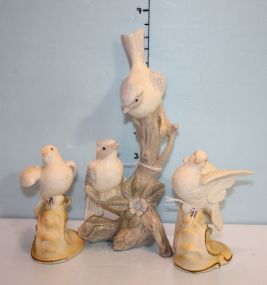 Group of Three Bird Figurines