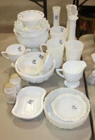 Large Group of Milk Glass Items