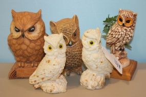 Group of Owl Figurines