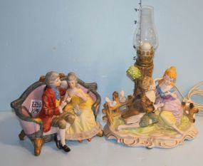Two Lady and Gent Figurines