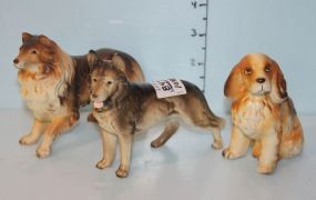 Three Dog Figurines