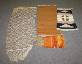 Group of Hand Woven Tapestries by E. Klare; one wood loom hand woven tapestry 