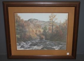 Large Landscape Print Signed T. Chandler '81 Limited Edition 174/500