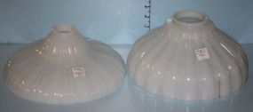 Two Early 20th Century Milk Glass Shades