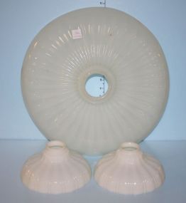 Three Milk Glass Shades