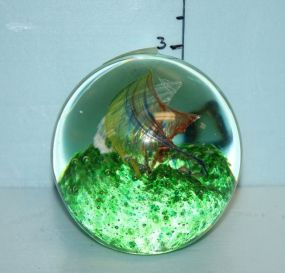 Green Bubble Large Paperweight