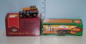 Texaco Doodle Bug Coin Bank and a Matchbox Collectible Delivery Truck