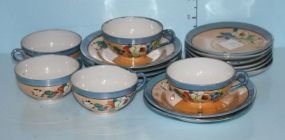 Japanese Luster Cups and Saucers