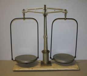 Large Marble Base Balance Scales with Trans