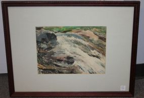 Watercolor of Rushing River