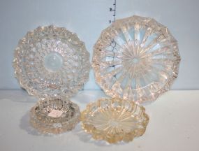 Six Glass Ashtrays