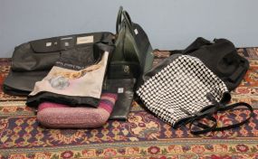 Samsonite Hanging Garment Bag, Duffle Bag, Make-up Bag, and Four Purses