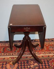Mahogany Single Pedestal Dropleaf Table