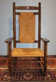 Large Oak Arm Recliner