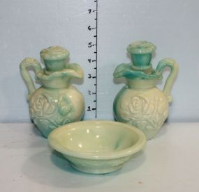 Two Avon Pitchers with Stoppers and an Avon Bowl