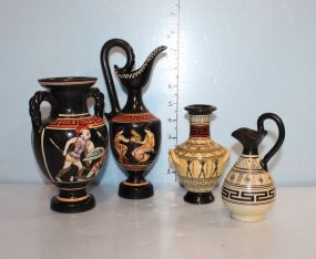 Four Hand Made Vases and Pitchers