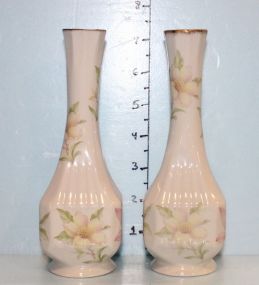 Two Royal Crown Staffordshire England Bud Vases