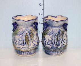 Two Made in Japan Double Handled Vases