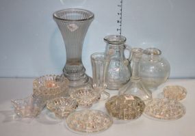 Group of Fifteen Clear Glass Items