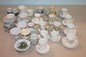 Group of Thirty-Three Assorted Demitasse Cups and Saucers