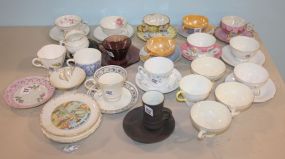 Group of Twenty-Seven Miscellaneous Cups and Saucers