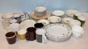 Large Group of Assorted Plates, Cups and Saucers