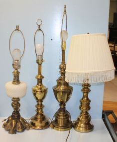 Four Brass Lamps