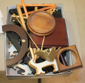 Eighteen Various Plate Holders along with Three Wooden Stands and a Cups and Saucer Holder