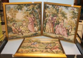 Three Framed Tapestry Pictures