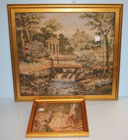 Small Framed Tapestry and a Large Framed Tapestry