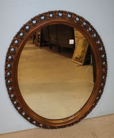 Oval Mirror in Open Carved Frame