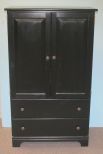 Contemporary Black Cabinet with Two Doors