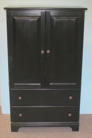 Contemporary Black Cabinet with Two Doors