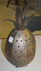 Painted Gold Tin Decorative Pineapple