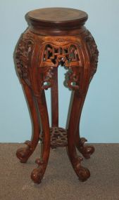 Heavily Carved Oriental Stand