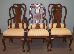 Set of Six Contemporary Queen Anne Style Chairs
