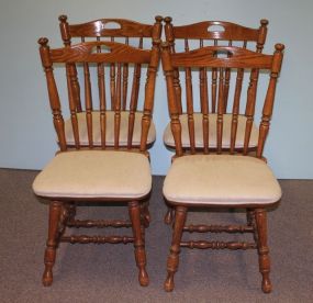 Set of Four Windsor Style Contemporary Side Chairs
